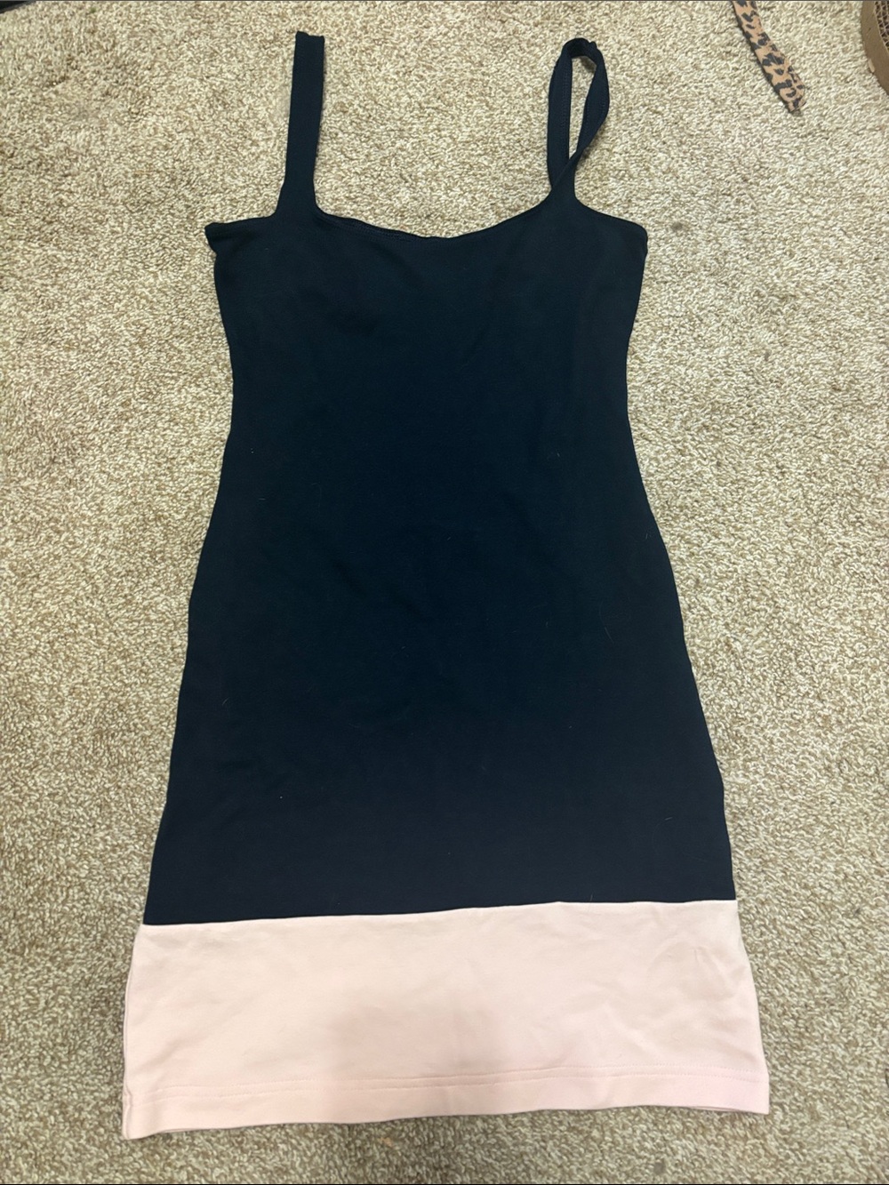 American Apparel Black Dress with Pale Pink Trim